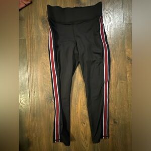 MICHI Black Leggings with Stripes